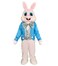 NQBRNG Blue Suit Easter Rabbit Mascot Costume Bunny Adult Easter Fancy Cosplay Costume