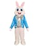 NQBRNG Blue Suit Easter Rabbit Mascot Costume Bunny Adult Easter Fancy Cosplay Costume