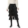 Cacycasa Womens Steampunk Victorian Cosplay Costume HighLow Show Skirt Large Black