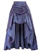 Scarlet Darkness Womens Renaissance Pirate Skirt Gothic Steampunk Victorian HighLow Skirts Navy Blue S
