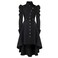 Oiefeen Womens Medieval Gothic Tuxedo Victorian Long Trench Jacket Halloween Costume L Black111