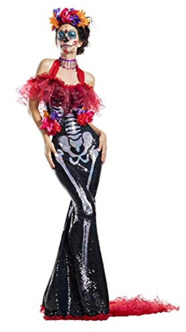 Party King Womens Glamour Muerta Day of The Dead Multi Medium