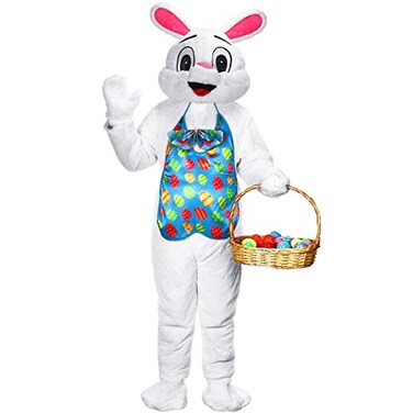 Hicarer 5 Pcs Easter Bunny Costume Adult Rabbit Costume Bunny Suit for Easter Mascot Outfit Cosplay