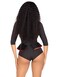 Leg Avenue Womens 2 PC Pretty Puppet Halloween Costume with Bow Tie LARGE BlackWhite