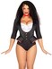 Leg Avenue Womens 2 PC Pretty Puppet Halloween Costume with Bow Tie LARGE BlackWhite