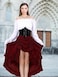 Panitay Women Pirate Costume Renaissance Peasant Top Corset Belt Pirate Skirt Medieval Halloween OutfitMedium