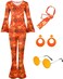 Leumoi 6 Pcs 60s 70s Disco Outfit Women Hippie Costume Accessories Flared Pants Headband Earrings SunglassFloral Medium