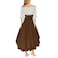 Mingyuezai Women Renaissance Costume Medieval Victorian High Waisted Button Skirt Set3XLZ2880BNST