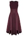 Scarlet Darkness Women Renaissance Costume Underbust Pirate Peasant High Low Dress with Pockets Wine S