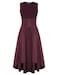 Scarlet Darkness Women Renaissance Costume Underbust Pirate Peasant High Low Dress with Pockets Wine S