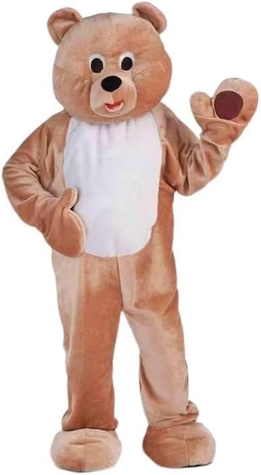 Lormaka Plush Honey Bear Mascot Adult Sized Costumes Bear Outfit Brown