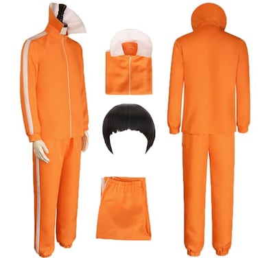 GFZTGP Vector Cosplay Costumes Jacket Trousers Tracksuit Halloween with WigOrangeWig S