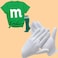 YOKVAN Womens Easy Costumes M TShirts Halloween Team Groups Chocolates Candy Costume Tops M and M Kelly Green S