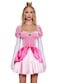 Dolls Kill Super Video Game Princess Inspired Costume Peach Mini Dress and Crown by Trickz N Treatz Medium