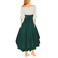 Mingyuezai Women Renaissance Costume Medieval Victorian High Waisted Button Skirt SetLZ2880GNST