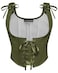 Scarlet Darkness Womens Underbust Corset Top Renaissance Medieval Laceup Boned Fairycore Pirate Corsets Solid Olive Green Size 16
