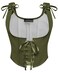 Scarlet Darkness Womens Underbust Corset Top Renaissance Medieval Laceup Boned Fairycore Pirate Corsets Solid Olive Green Size 6
