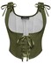 Scarlet Darkness Womens Underbust Corset Top Renaissance Medieval Laceup Boned Fairycore Pirate Corsets Solid Olive Green Size 6