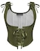 Scarlet Darkness Womens Underbust Corset Top Renaissance Medieval Laceup Boned Fairycore Pirate Corsets Solid Olive Green Size 8