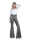 Nawgut Womens Sequin Flare Pant Sparkly High Waisted Leg Bell Bottom Glitter Trousers Night Out ClubwearXXLarge