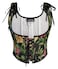 Scarlet Darkness Renaissance Corset Bodice for Women Underbust Corset Tops Black Green Floral Size 8