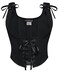 Scarlet Darkness Womens Underbust Corset Top Renaissance Medieval Laceup Boned Fairycore Pirate Corsets Solid Black Size 12