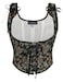 Scarlet Darkness Womens Underbust Corset Top Renaissance Medieval Laceup Boned Fairycore Pirate Corsets Black Multi Floral Size 18