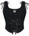 Scarlet Darkness Womens Underbust Corset Top Renaissance Medieval Laceup Boned Fairycore Pirate Corsets Solid Black Size 18