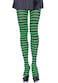 Leg Avenue Womens Nylon Striped Tights BlackGreen One Size