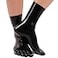 GREEFEI Latex Toe Socks for Clothing Black Rubber Cosplay Party Socks S US Alpha Small Regular Regular Black