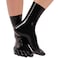 GREEFEI Latex Toe Socks for Clothing Black Rubber Cosplay Party Socks S US Alpha Small Regular Regular Black