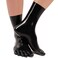 GREEFEI Latex Toe Socks for Clothing Black Rubber Cosplay Party Socks S US Alpha Small Regular Regular Black