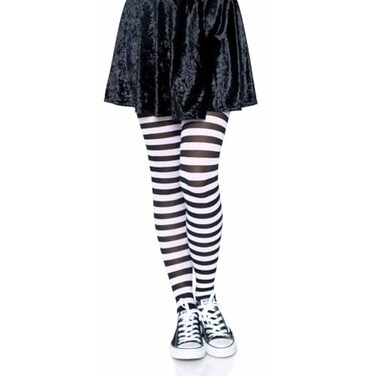Leg Avenue Womens Plus Size Nylon Striped Tights