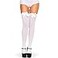 Leg Avenue Womens Satin Bow Accent Thigh Highs OS White