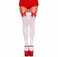 Leg Avenue womens Satin Bow Accent Thigh Highs Costume Accessories WhiteRed One Size US