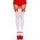 Leg Avenue womens Satin Bow Accent Thigh Highs Costume Accessories WhiteRed One Size US