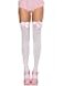 Leg Avenue Womens Satin Bow Accent Thigh Highs OS WhiteLight Pink