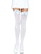 Leg Avenue Womens Satin Bow Accent Thigh Highs OS WhiteLight Blue