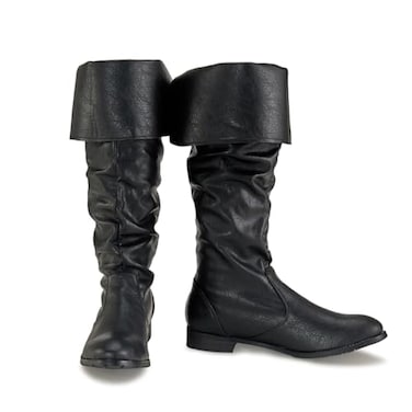 DUNHAO COS Medieval Male and Female Renaissance Pull On Mid Calf Gothic Boots Flat Jazz Boots Renaissance Boot US 11CH 45