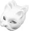 CXanadu Cat Mask White Paper Blank Hand Painted Face Mask Pack og 3