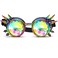 Lelinta Kaleidoscope Spiked Goggles with Adjustable StrapsCrystal Lenses Ideal for CosplayRaveCostume Parties