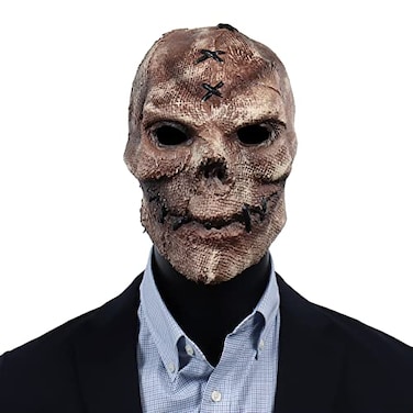 Vmonke Creepy Full Head Skull Mask Halloween Scary Latex Helmet for Cosplay Party Props