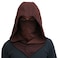 SIC HOODS Brown Wool Blend Medieval Hood with Detachable Mask Authentic Winter Cowl for Monk Peasant or Pilgrim Cosplay Chestnut Brown