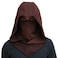 SIC HOODS Brown Wool Blend Medieval Hood with Detachable Mask Authentic Winter Cowl for Monk Peasant or Pilgrim Cosplay Chestnut Brown
