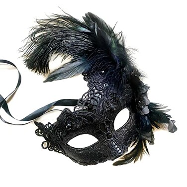 MasqStudio Brocade Lace Masquerade Ball Mask Burlesque Birthday Prom Wedding Party Black