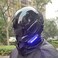 KYEDAY Punk Gothic Cyber Mask for MenTechwear mask Halloween Cosplay Costume Accessory with LED Light
