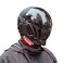 KYEDAY Punk Gothic Cyber Mask for MenTechwear mask Halloween Cosplay Costume Accessory with LED Light