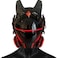 QAONIE Punk Mask for Adults Halloween Cosplay Mask Party Gift LED Light Up Cool Mens Costume Mask Helmet Red