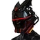 QAONIE Punk Mask for Adults Halloween Cosplay Mask Party Gift LED Light Up Cool Mens Costume Mask Helmet Red