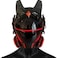 QAONIE Punk Mask for Adults Halloween Cosplay Mask Party Gift LED Light Up Cool Mens Costume Mask Helmet Red